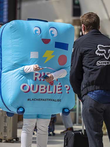 Inflatable Suitcase Mascot